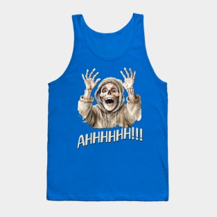 Ahhh! Funny Surprised Skeleton design Tank Top